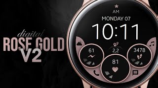Rose-gold-analog-watch-face mod apk