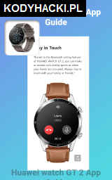 Huawei watch GT 2 App Guide Kody