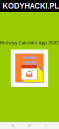 Birthday Calender App Kody