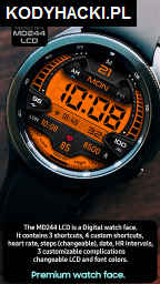 MD244 LCD: Digital watch face Kody