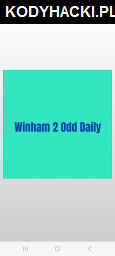 Winham 2 odd Daily Hack