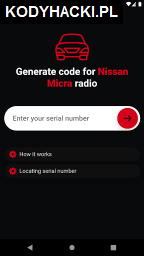 Nissan radio code unlock Hack